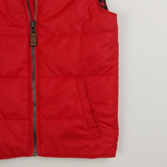 Carter's Red Lightweight Quilted Sherpa-Lined Collar Vest 4T - Picture 4 of 9